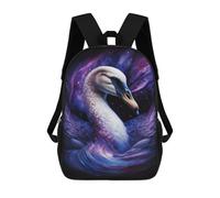 sinyumoney Cosmic Swan Art Print-8 Backpack School Computer Rucksack for School/Work/Travel- Perfect for Travel, Work And Daily Use 17inch