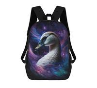 sinyumoney Cosmic Swan Art Print-9 Backpack School Bag Rucksack Casual Daypacks School Work Travel Bag for Teenage Girls Boys Women Men 17inch