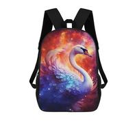 sinyumoney Cosmic Swan Fantasy 3D Printed Children's School Backpack for Kids High Capacity Travel Rucksacks Book Bags Kids School Bag Back Pack 17inch