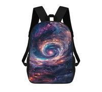 sinyumoney Cosmic Swirl Galaxy Backpacks Kids 17inch School Backpack School Bag 3D Printed School Bag for Boys Elementary And Middle School Students