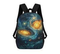 sinyumoney Cosmic Swirl Galaxy Backpacks Kids 17inch School Backpack School Bag 3D Printed School Bag for Boys Elementary And Middle School Students
