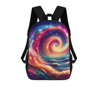 sinyumoney Cosmic Swirl Painting Backpack School Rucksack Casual Daypacks School Work Travel Bag for Boys/Girls/Teenagers 17inch
