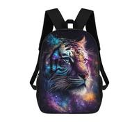 sinyumoney Cosmic Tiger Art Print School Bags Rucksack Casual Daypacks School Work Travel Bag for Teenage Girls Boys Women Men 17inch