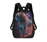 sinyumoney Cosmic Tiger Artwork-1 Print Children's Backpack School Bag for Adult And Kids Travel Daypack 17inch