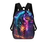 sinyumoney Cosmic Tiger Artwork Rucksack Rucksack Casual Daypacks School Work Travel Bag for Camping Outdoor Adventures And Daily Travel 17inch
