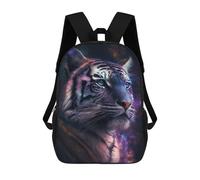 sinyumoney Cosmic Tiger Portrait-19 School Bags Fashion Stationery Backpack Waterproof Casual Daypacks for Men, Women & Teenage Boys 17inch