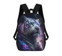sinyumoney Cosmic Tiger Portrait-2 Children's Backpacks School Backpack 3D Printed for Kids Travel Rucksacks Book Bags Kids 17inch School Bag