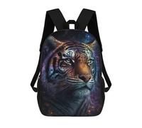 sinyumoney Cosmic Tiger Portrait-38 Backpack School Bag Lightweight Casual Daypack School Backpacks for Teenage Girls Boys Women Men 17inch