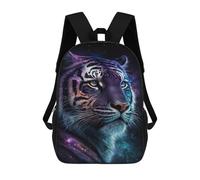 sinyumoney Cosmic Tiger Portrait-6 Backpack School Bag Lightweight Casual Daypack School Backpacks for School/Work/Travel 17inch