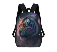 sinyumoney Cosmic Tiger Portrait-7 School Bag 3D Printed Children's School Backpack Casual Fashion Travel Backpacks for Kids School Students 17inch