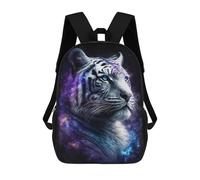 sinyumoney Cosmic Tiger Portrait Print Backpack School Bag Lightweight Casual Daypack School Backpacks for Teenage Girls Boys Women Men 17inch