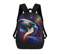 sinyumoney Cosmic Toucan Art Print-5 Backpack School Bag Lightweight Casual Daypack School Backpacks for Teenage Girls Boys Women Men 17inch