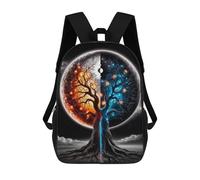sinyumoney Cosmic Tree of Fire And Ice Backpacks Kids Student Schoolbag 3D Printed Backpacks Elementary And Middle School Students Backpacks for Boys Girls 17inch