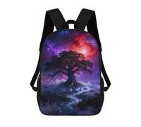 sinyumoney Cosmic Tree of Life 3D Printed School Backpack Casual Children's Backpacks 3D Printed School Bag for Boys Elementary And Middle 17inch