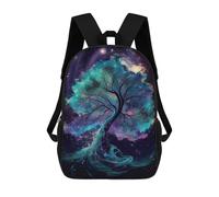 sinyumoney Cosmic Tree of Life Kids School Backpack School Bag 3D Printed School Bag for Boys Elementary And Middle School Students 17inch