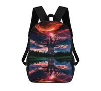 sinyumoney Cosmic Tree of Life School Backpack Lightweight Casual Daypack School Backpacks for Boys/Girls/Teenagers 17inch