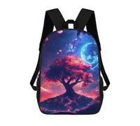 sinyumoney Cosmic Tree of Life Space Planets Nature Landscape 3D Printed School Backpack Casual Children's Backpacks 3D Printed School Bag for Boys Elementary And Middle 17inch