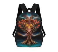 sinyumoney Cosmic Tree of Unity School Backpack School Bags for Girls Boys Backpack with Pocket Fashion School Bag Kids Backpack 17inch