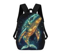 sinyumoney Cosmic Whale Animal Backpack School Bag Rucksack for Girls Boys Backpacks Large Capacity Kids Back Pack Lightweight School Bags for Children Students 17inch