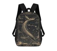 sinyumoney Cosmic Whale Backpacks Kids Student Schoolbag,3D Printed Backpacks,Elementary And Middle School Students Backpacks for Boys Girls 17inch