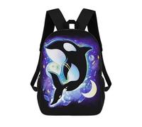 sinyumoney Cosmic Whale Children's School Backpack Fashion Casual Children's Backpacks 3D Printed School Bags Boy Large Backpack 17inch