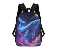 sinyumoney Cosmic Whale in Nebula Backpack School Rucksack Casual Daypacks School Work Travel Bag for Men, Women & Teenage Boys 17inch