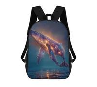 sinyumoney Cosmic Whale in Ocean School Backpack Lightweight Schoolbag Dayback Bookbag College for Camping Outdoor Adventures And Daily Travel 17inch