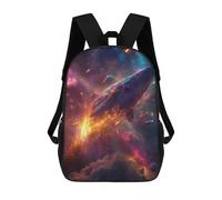 sinyumoney Cosmic Whale Rucksack Fashion Stationery Backpack Waterproof Casual Daypacks for Men/Women 17inch