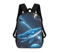 sinyumoney Cosmic Whale Starry Space Backpack School Bag Lightweight Casual Daypack School Backpacks for Teenage Girls Boys Women Men 17inch