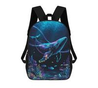 sinyumoney Cosmic Whale Underwater Kids' Backpack 3D Printing School Bag Boys Cool Daypacks Casual Knapsack Fun Back Bag for Kids And Teenager 17inch