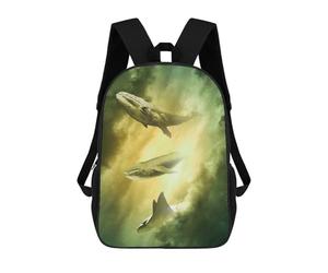 sinyumoney Cosmic Whales Space Portal Backpack School Large School Backpack for Boys - Perfect for Travel, Work And Daily Use 17inch