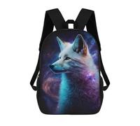 sinyumoney Cosmic Wolf Art Print-1 Backpacks 3D Printed 17inch Kids School Backpack Outdoor Casual Daypack Casual Travel Bags for Middle School Students