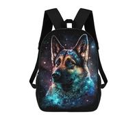sinyumoney Cosmic Wolf Art Print-10 Backpack School Water Resistant Travel Backpack Computer Bag - Perfect for Travel, Work And Daily Use 17inch