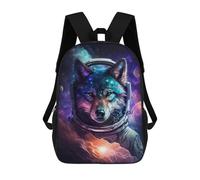 sinyumoney Cosmic Wolf Astronaut Art Print-3 Rucksack Business Laptop Rucksack Bag Unisex Casual Daypack for Girls Boys Teenage 17inch