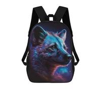 sinyumoney Cosmic Wolf Portrait-36 17 Inch Backpacks Kids Schoolbag,3D Printed Elementary And Middle School Students Backpacks for Boys Girls