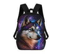 sinyumoney Cosmic Wolf Portrait-41 School Backpack High Secondary School Bags Casual Backpack for Girl, Teen Girls 17inch