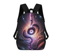 sinyumoney Cosmic Yin-Yang Swirl Backpack for School 3D Printed Boys Girls School BagChildren Bookbag Travel Rucksack 17inch