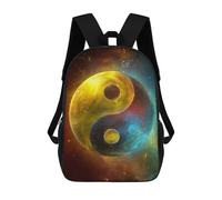 sinyumoney Cosmic Yin Yang Symbol-3 School Backpack 3D Printed Children's 17inch Backpacks Bag Bookbag for Kids Boy Girl Book Bags Kids School Bag Travel Rucksacks