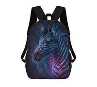 sinyumoney Cosmic Zebra Art Print-11 Backpack School Bag Large School Backpack for Boys - Perfect for Travel, Work And Daily Use 17inch