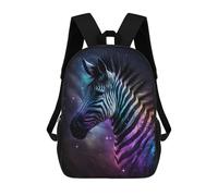 sinyumoney Cosmic Zebra Art Print-13 School Backpack Water Resistant School Bag Business Backpack for Men/Women 17inch