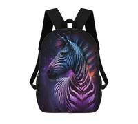 sinyumoney Cosmic Zebra Art Print-3 Rucksack Water Resistant Travel Backpack Computer Bag for Teenage Girls Boys Women Men 17inch