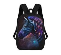 sinyumoney Cosmic Zebra Art Print-6 Backpack School Bag Lightweight Airport College Students Back Pack for School/Work/Travel 17inch