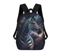 sinyumoney Cosmic Zebra Portrait-2 School Backpack 3D Printed Children's 17inch Backpacks Bag Bookbag for Kids Boy Girl Book Bags Kids School Bag Travel Rucksacks