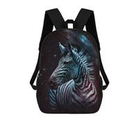 sinyumoney Cosmic Zebra Portrait-3 Children's Backpacks School Backpack 3D Printed for Kids Travel Rucksacks Book Bags Kids 17inch School Bag