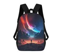sinyumoney Cosmos Astronaut Space Backpack with Pocket 3D Printed Backpacks, Travel Rucksacks Book Bags Kids School Bag 17inch