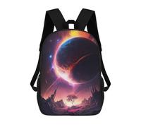 sinyumoney Cosmos Stream Landscape School Backpack Schoolbags For Girls Boys Backpack With Pocket Fashion School Bag Kids Backpack 17inch