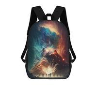 sinyumoney Cosmos Universe 4 Backpack School Backpack Kids School Bag Large Capacity Kids Backpack for School Rucksack 3D Book Bag Gifts for Kids 17inch