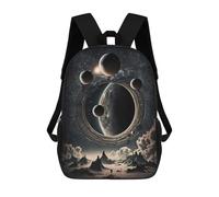 sinyumoney Cosmos Universe 5 Backpack with Pocket 3D Printed Backpacks, Travel Rucksacks Book Bags Kids School Bag 17inch