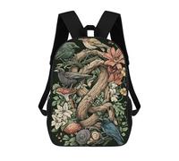 sinyumoney Cottagecore Natures Knot Birds Rucksack Lightweight Airport College Students Back Pack for Girls Boys Teenage 17inch