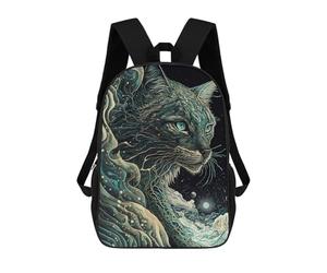 sinyumoney Cougar Japanese Art Backpack School Lightweight Schoolbag Dayback Bookbag College for Men/Women 17inch